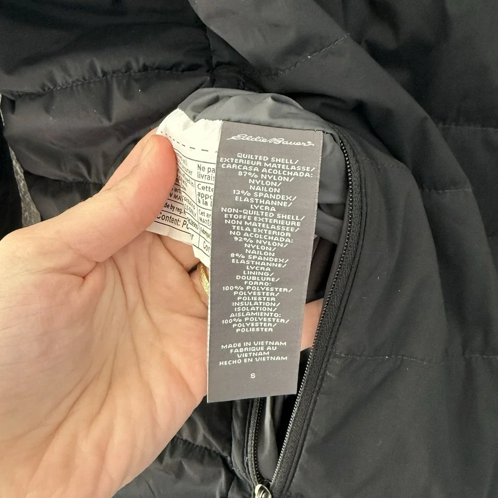Eddie Bauer First Ascent Mens Ignitelite Reversible Jacket S Black Puffer